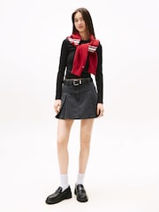 Tommy Jeans Black Ribbed Slim Long Sleeve T-Shirt - Image 2 of 6