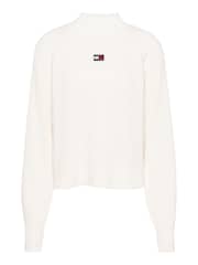 Tommy Jeans Badge Mock Nexk White Sweater - Image 5 of 5
