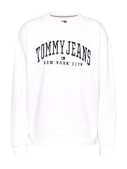 Tommy Jeans Relaxed Varsity Crew Neck White Sweatshirt - Image 5 of 5