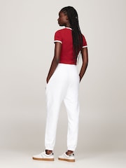 Tommy Jeans White Relaxed Varsity White Joggers - Image 2 of 7