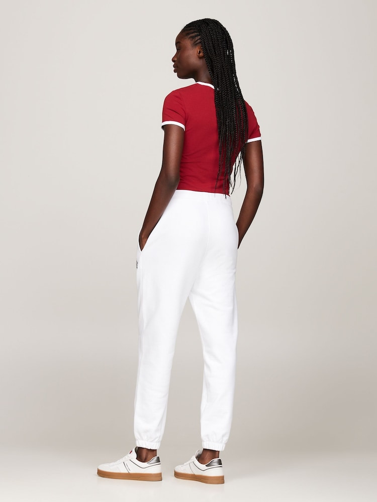 Tommy Jeans White Relaxed Varsity White Joggers - Image 2 of 7