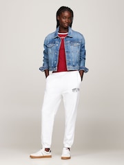 Tommy Jeans White Relaxed Varsity White Joggers - Image 3 of 7