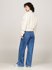 Tommy Jeans Natural Onion Quilted Bomber Jacket - Image 4 of 5