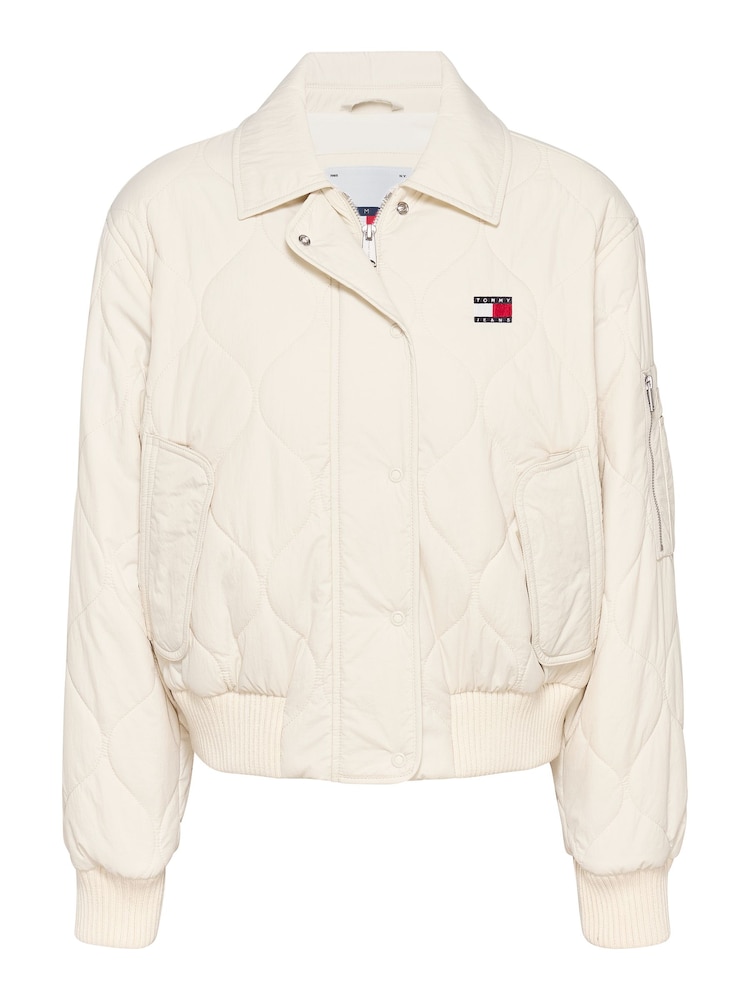 Tommy Jeans Natural Onion Quilted Bomber Jacket - Image 5 of 5