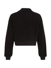 Tommy Jeans Teddy Zip Black Sweatshirt - Image 5 of 6