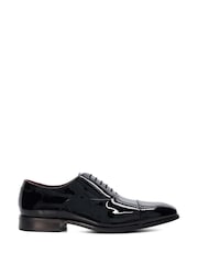 Dune London Black Chrome Standard Fit Secrecy Oxford Toe Cap Lace-Up Shoes - Image 2 of 6