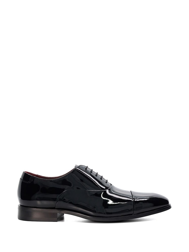 Dune London Black Chrome Standard Fit Secrecy Oxford Toe Cap Lace-Up Shoes - Image 2 of 6
