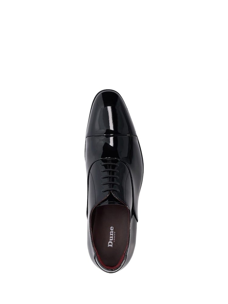 Musta kromi - Standard Fit - Dune London Secrecy oxford-kangas Cap toe -kengät Nyöritettävä; nauha- Kenkät - Image 5 of 6