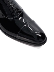 Dune London Black Chrome Standard Fit Secrecy Oxford Toe Cap Lace-Up Shoes - Image 6 of 6