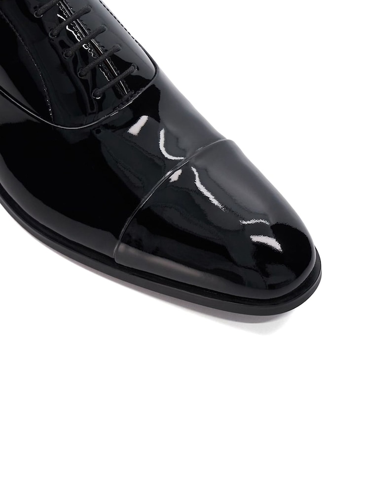 Dune London Black Chrome Standard Fit Secrecy Oxford Toe Cap Lace-Up Shoes - Image 6 of 6