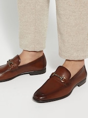 Dune London Brown Seymore Flex Sole Trim Loafers - Image 1 of 7