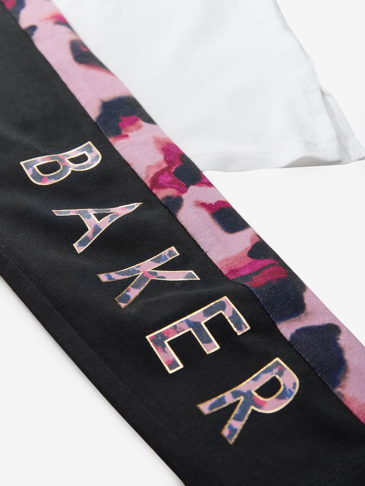 Baker by Ted Baker Multi Animal Print Branded 100% Cotton T-Shirt and Leggings Set - Image 12 of 12