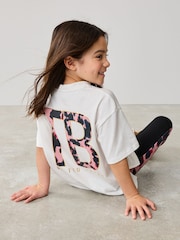Baker by Ted Baker Multi Animal Print Branded 100% Cotton T-Shirt and Leggings Set - Image 6 of 12