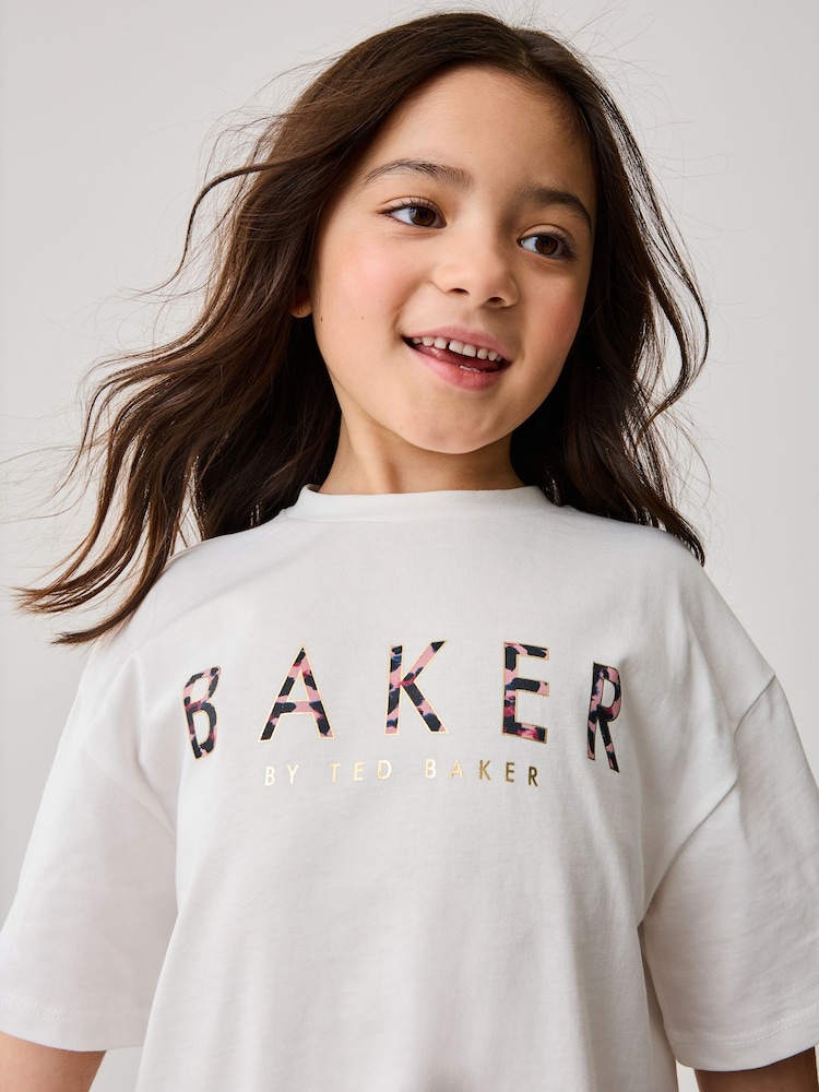 Baker by Ted Baker Multi Animal Print Branded 100% Cotton T-Shirt and Leggings Set - Image 7 of 12