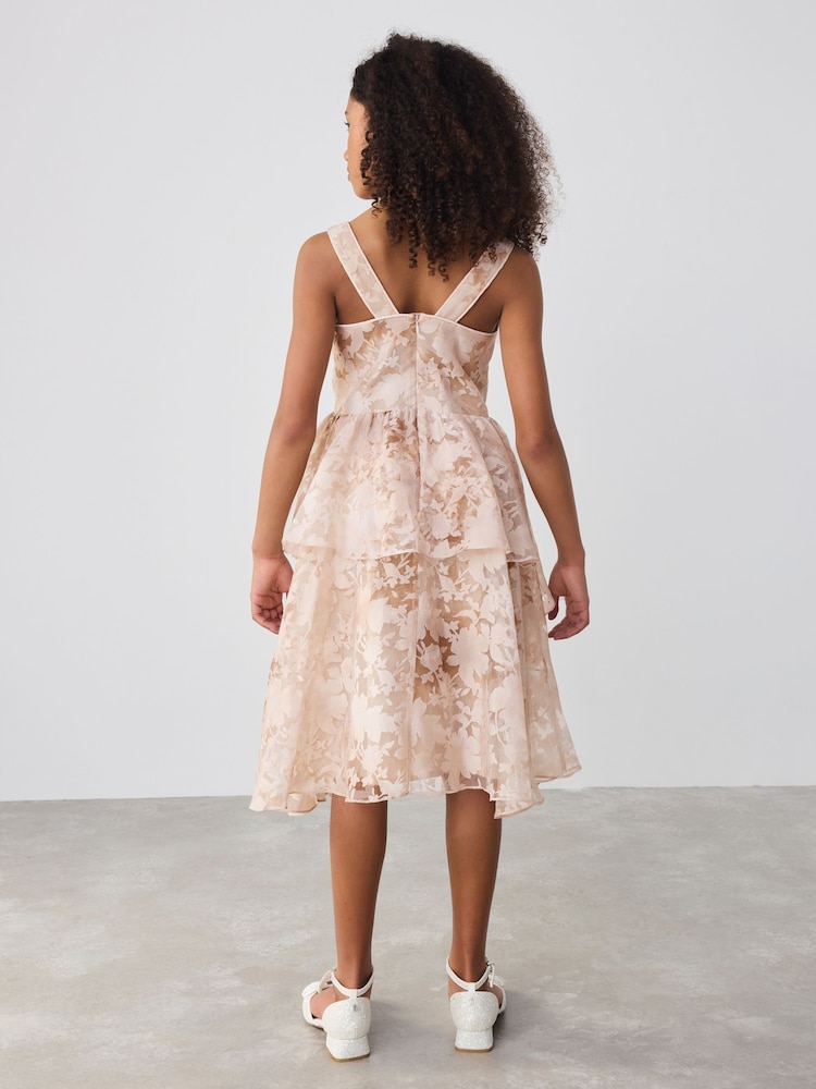 Vestido rosa de efecto devoré con lazo de Baker by Ted Baker - Imagen 2 de 9 Vestido rosa de efecto devoré con lazo de Baker by Ted Baker - Imagen 2 de 9