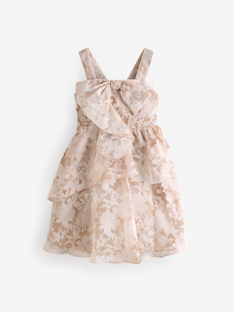 Baker by Ted Baker Pink Burnout Bow Dress - Image 6 of 9