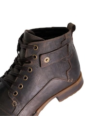 Dune London Light Brown Heavy Duty Leather Simon Ankle Boots - Image 6 of 6