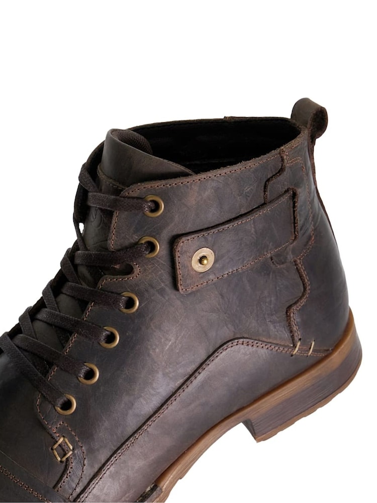 Dune London Light Brown Heavy Duty Leather Simon Ankle Boots - Image 6 of 6