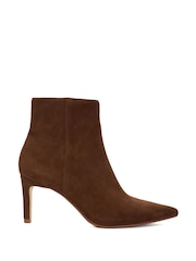 Dune London Brown Standard Fit Obsessively Mid Set Back Point Heeled Ankle Boots - Image 2 of 6