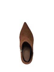 Dune London Brown Standard Fit Obsessively Mid Set Back Point Heeled Ankle Boots - Image 5 of 6