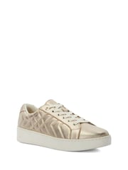 Dune London Gold Egent Quilted Cupsole Trainers - Image 3 of 6