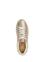 Dune London Gold Egent Quilted Cupsole Trainers - Image 5 of 6