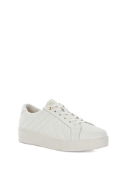 Dune London White Egent Quilted Cupsole Trainers - Image 3 of 6