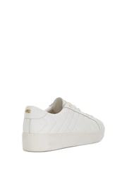 Dune London White Egent Quilted Cupsole Trainers - Image 4 of 6