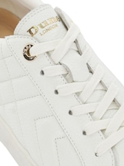 Dune London White Egent Quilted Cupsole Trainers - Image 6 of 6