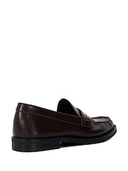 Temno rdeča - Dune London Ginnie Slim Sole Penny mokasini - Slika 4 iz 6
