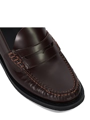 Temno rdeča - Dune London Ginnie Slim Sole Penny mokasini - Slika 6 iz 6
