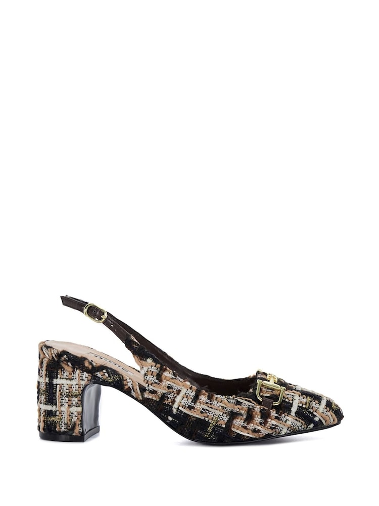 rjava - Dune London Izbira Bouclé Slingback čevlji - Slika 2 iz 6