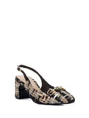 rjava - Dune London Izbira Bouclé Slingback čevlji - Slika 3 iz 6