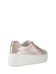 Dune London Gold Episode 2 Flatform Lace Up Trainers - Image 4 of 5