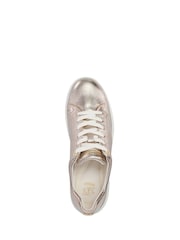 Dune London Gold Episode 2 Flatform Lace Up Trainers - Image 5 of 5