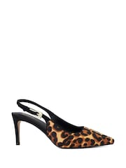 Dune London Animal Closed Reptile Buckle Slingback Sandals - Image 3 of 7