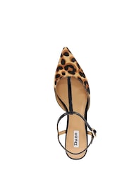 Dune London Animal Harler T-Bar Point Flat Shoes - Image 3 of 5
