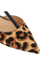 Dune London Animal Harler T-Bar Point Flat Shoes - Image 4 of 5