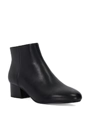 Dune London Black Perrie Low Block Heel Boots - Image 2 of 5