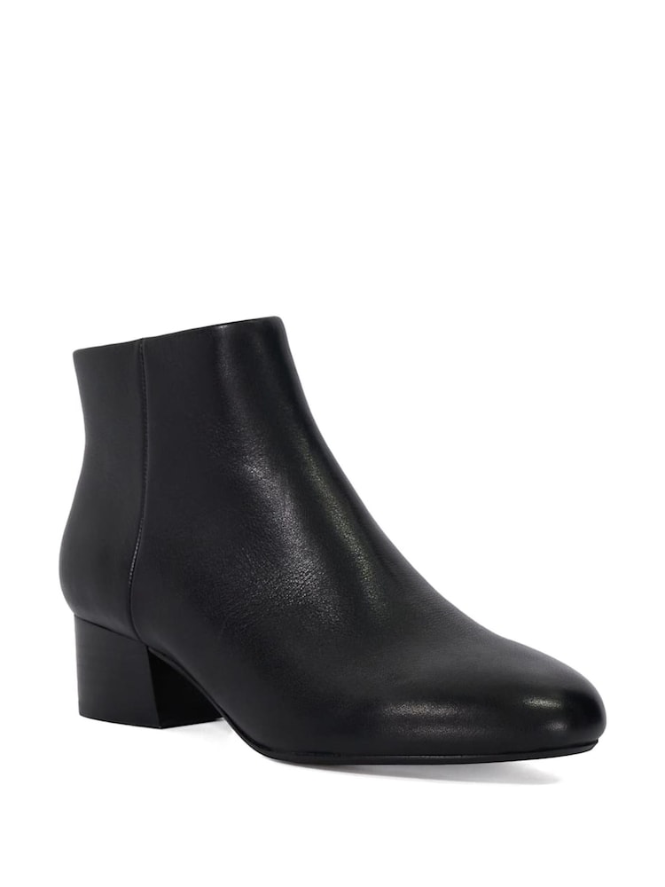 Dune London Black Perrie Low Block Heel Boots - Image 2 of 5
