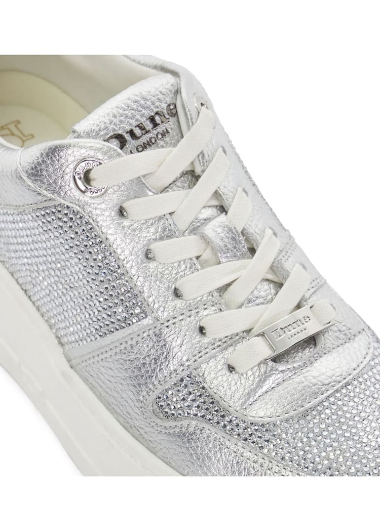 srebrna (barva); srebro - Dune London Evangelyn Flatform Lace-Up Trainers - Slika 5 iz 5 srebrna (barva); srebro - Dune London Evangelyn Flatform Lace-Up Trainers - Slika 5 iz 5