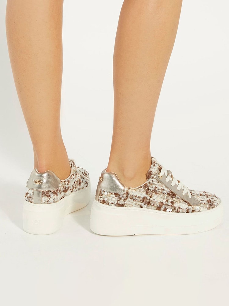 Creme - Dune London Episode 2 Flatform-Sportschuhe mit Schnürung - Bild 1 von 7 Creme - Dune London Episode 2 Flatform-Sportschuhe mit Schnürung - Bild 1 von 7