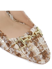 Dune London Cream Choices Bouclé Slingback Shoes - Image 5 of 5