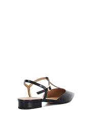 Dune London Black Harler T-Bar Point Flat Shoes - Image 4 of 6