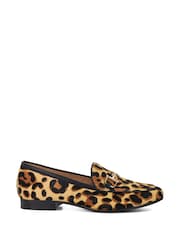 Dune London Animal Regular Fit Glair Branded Snaffle Leather Trim Shoes - Image 2 of 6