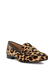 Dune London Animal Regular Fit Glair Branded Snaffle Leather Trim Shoes - Image 3 of 6