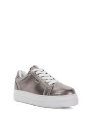 Dune London Natural Eastern Branded Chunky Cup Sole Trainers - Image 2 of 5
