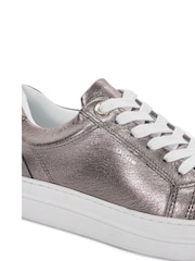 Dune London Natural Eastern Branded Chunky Cup Sole Trainers - Image 4 of 5