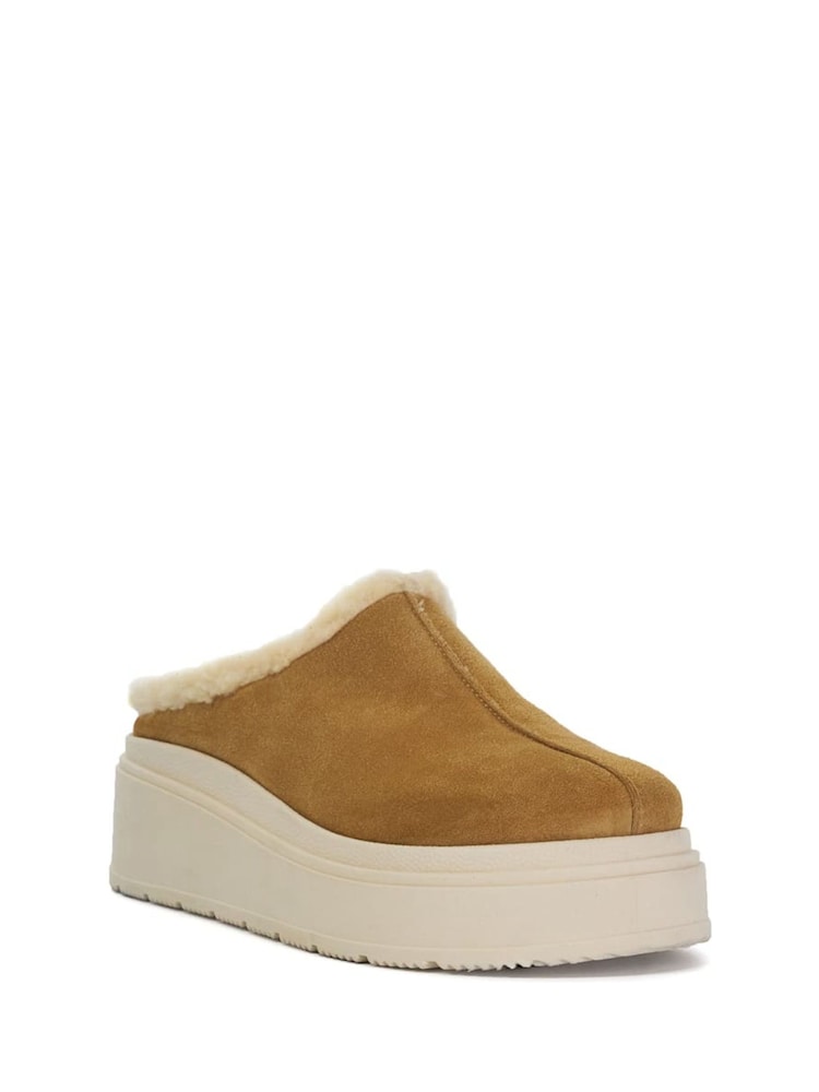 Dune London Brown Gracias Wedge Mule Shoes - Image 2 of 6 Dune London Brown Gracias Wedge Mule Shoes - Image 2 of 6