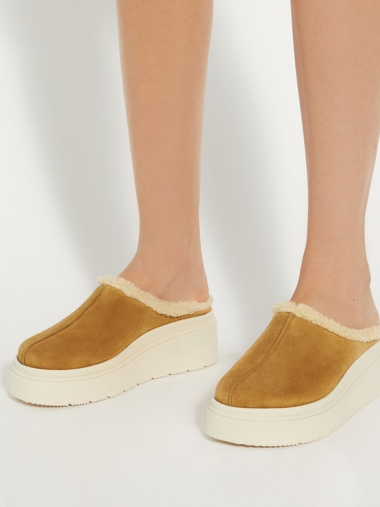 Dune London Brown Gracias Wedge Mule Shoes - Image 6 of 6 Dune London Brown Gracias Wedge Mule Shoes - Image 6 of 6